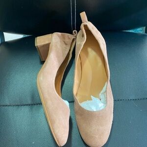 J. Crew Factory Tan Suede Heels